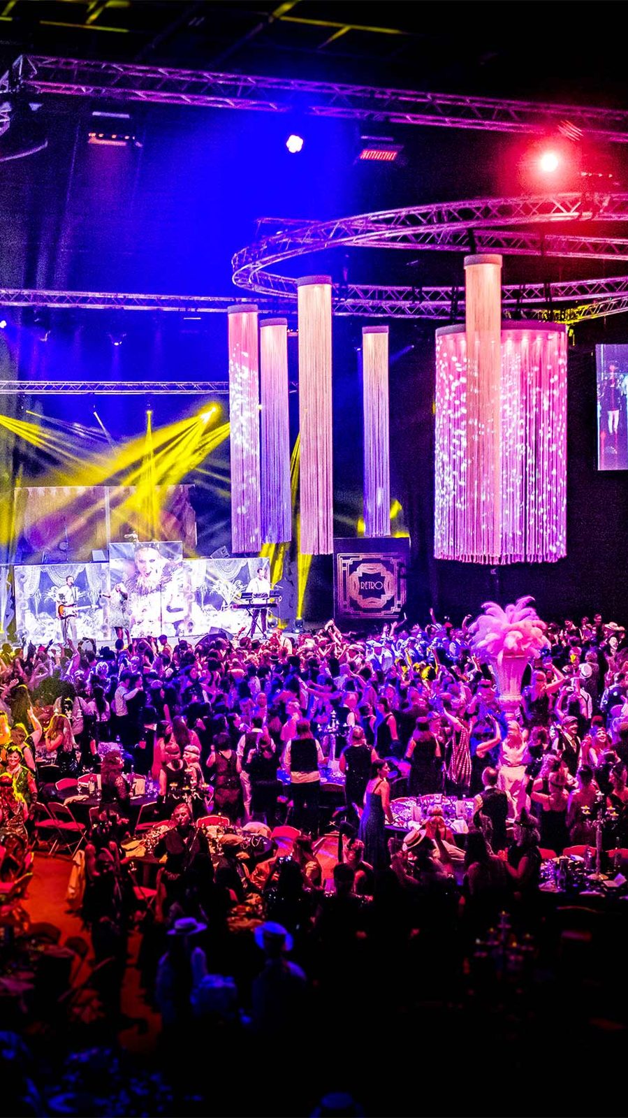 Dora Live Band performing at the HUG gala inside Arena Geneva, Switzerland