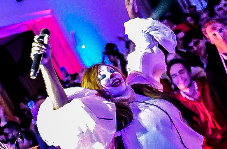 Dora Live Band performing at a Halloween party in London, UK
