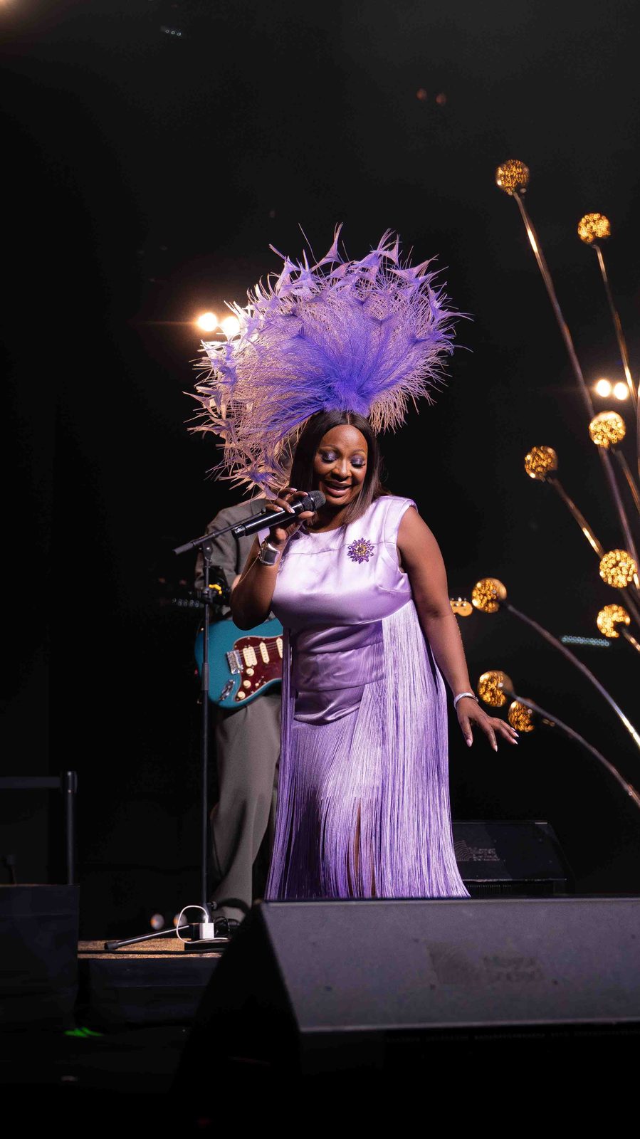 Dora Live Band singer performing at the MSC corporate event, Palexpo Geneva